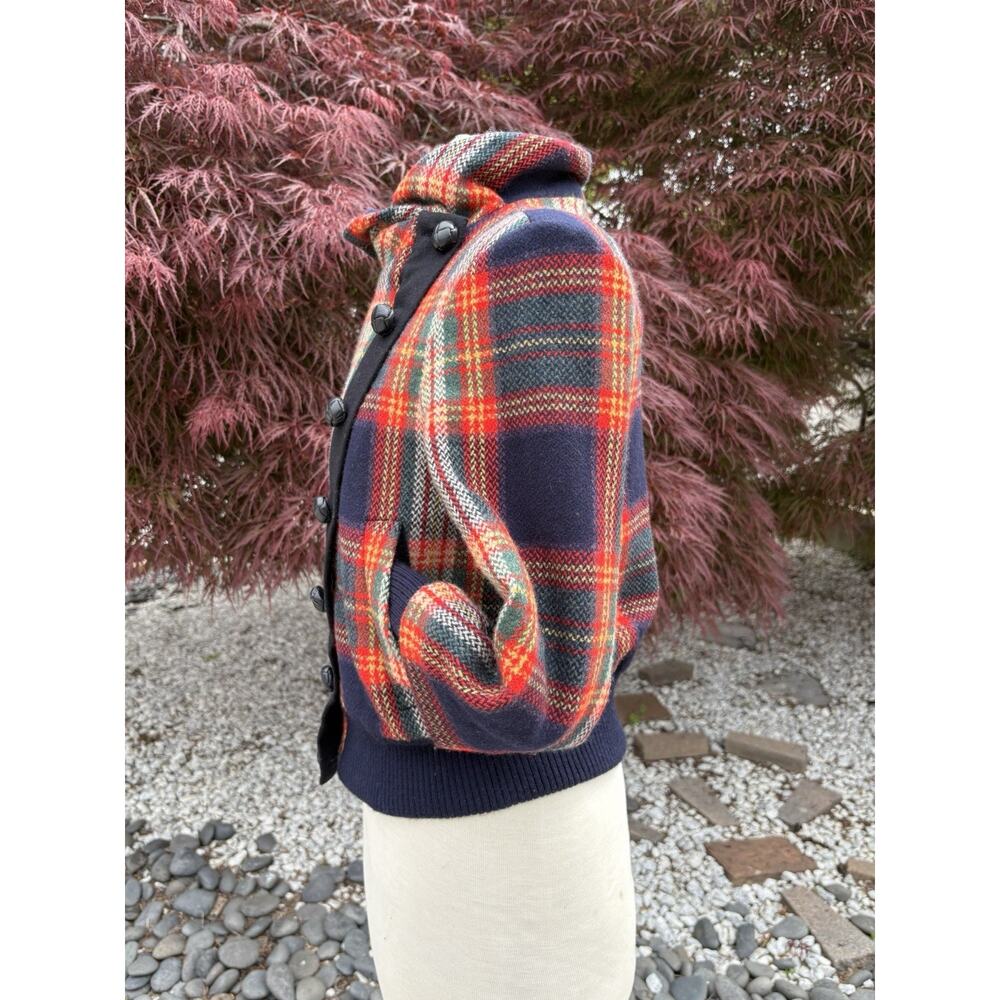 L.A.M.B. Gwen Stefani Jacket Wool Plaid Vintage 2008 Asymmetrical Zipper Size 8 - Picture 4 of 13